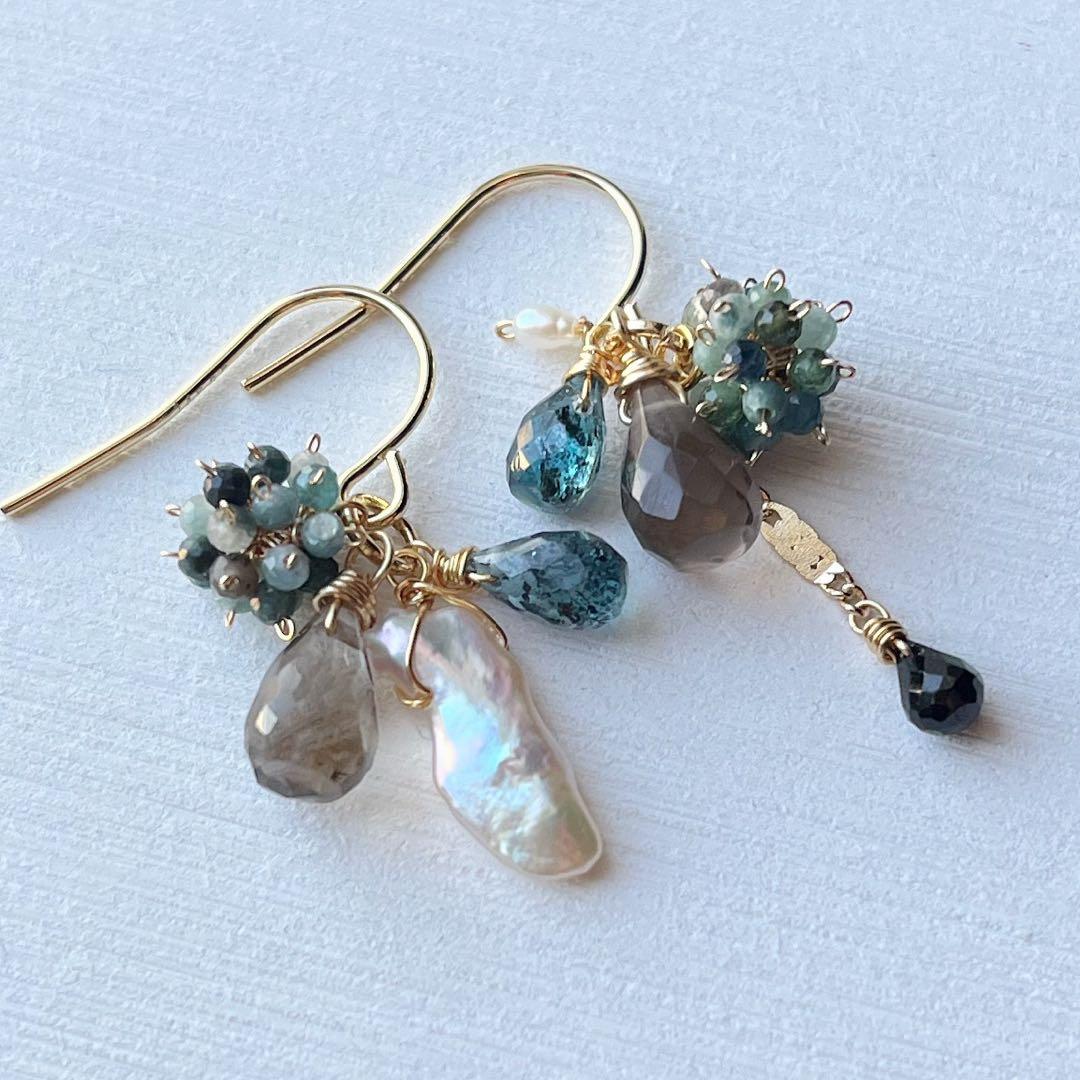 d*3様 ▪︎dino13　1459 スモーキークォーツのアシンメトリーピ