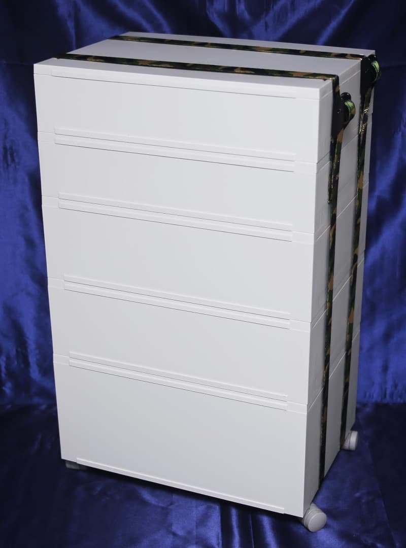 ■無印良品 ポリプロピレン 小物収納ケース ワイド キャスター付 ベルトおまけ