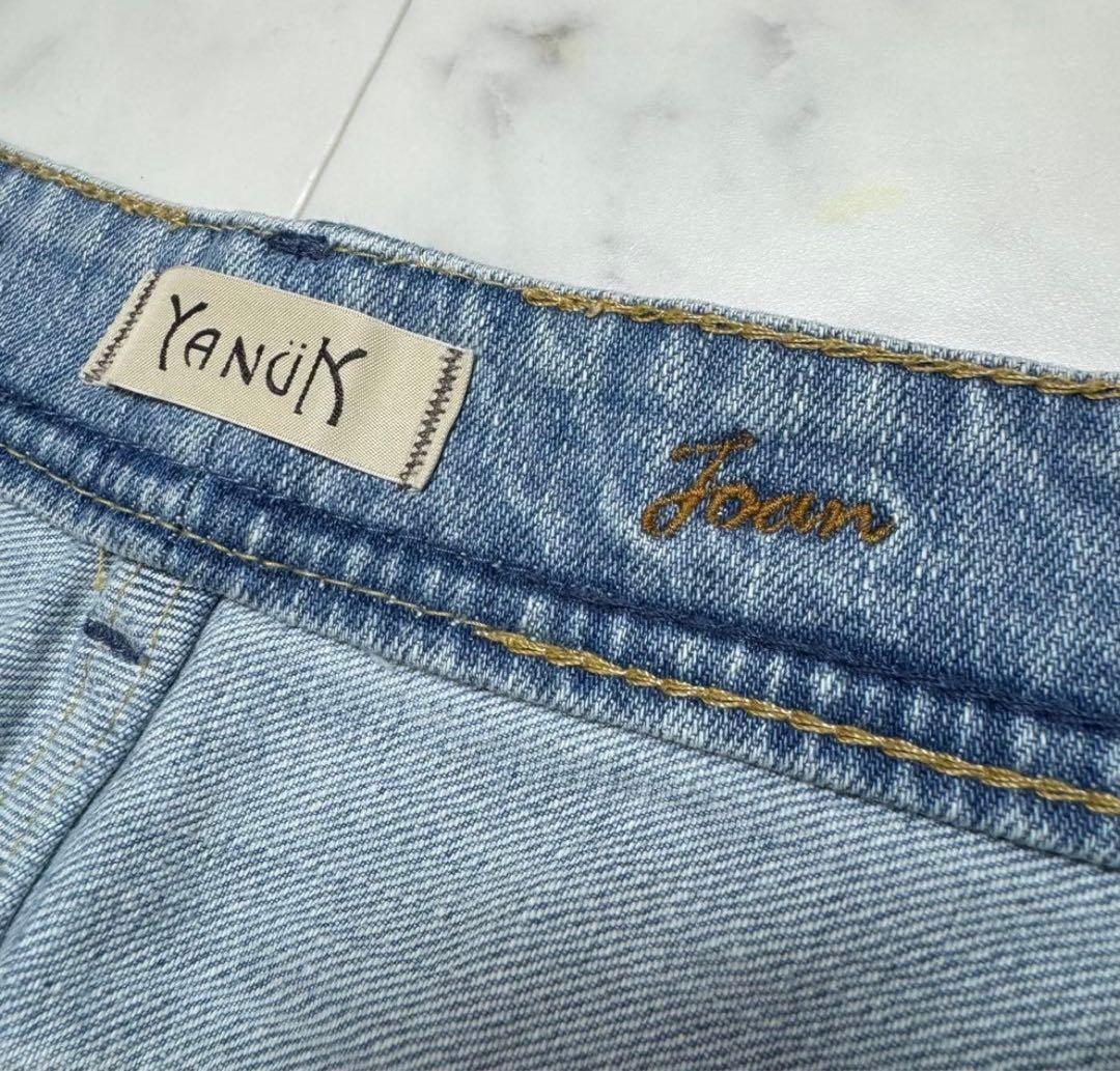 【極美品】 YANUK JOAN ジョーン ルーズストレート 24 ライトブルー