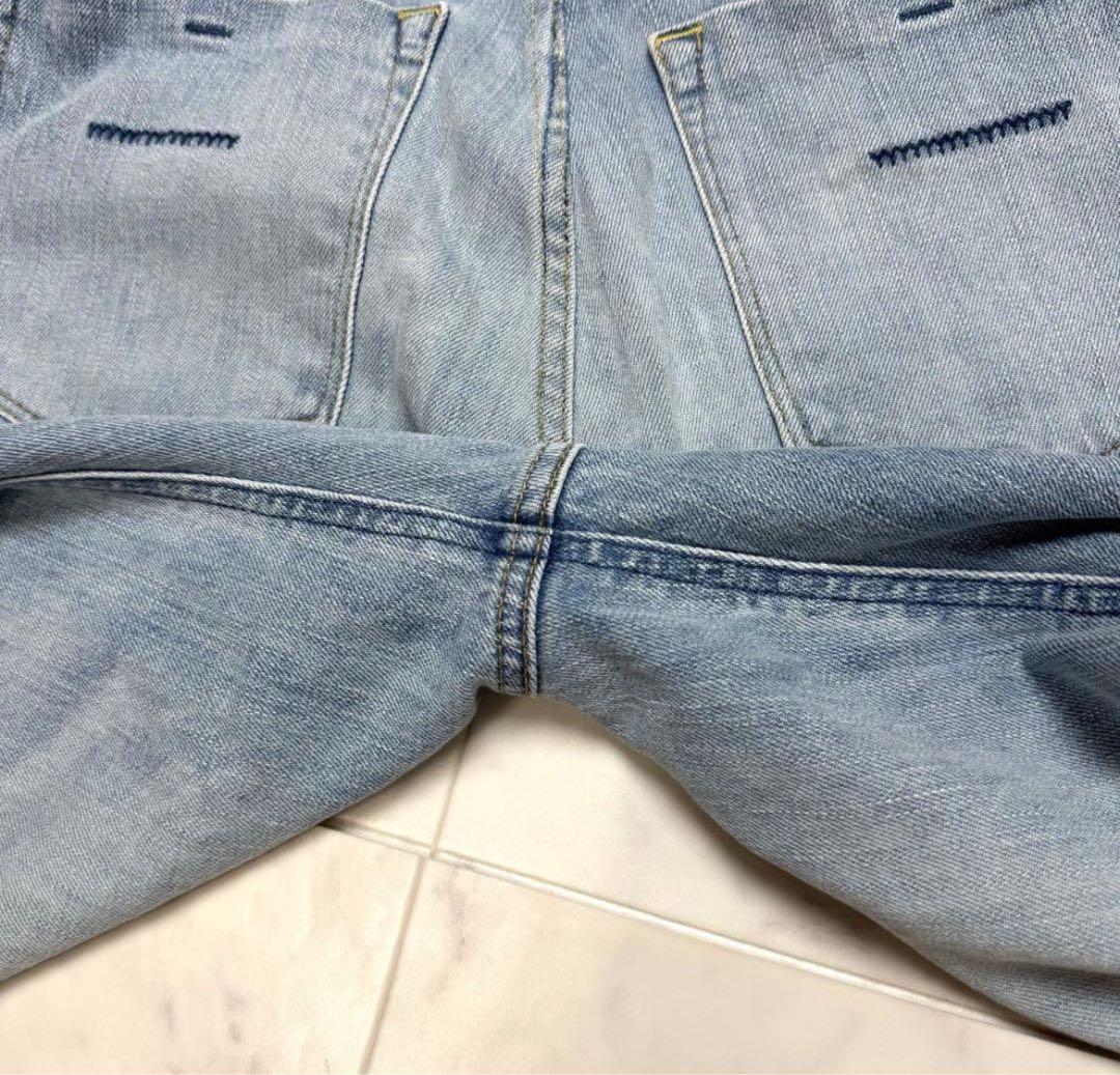 【極美品】 YANUK JOAN ジョーン ルーズストレート 24 ライトブルー