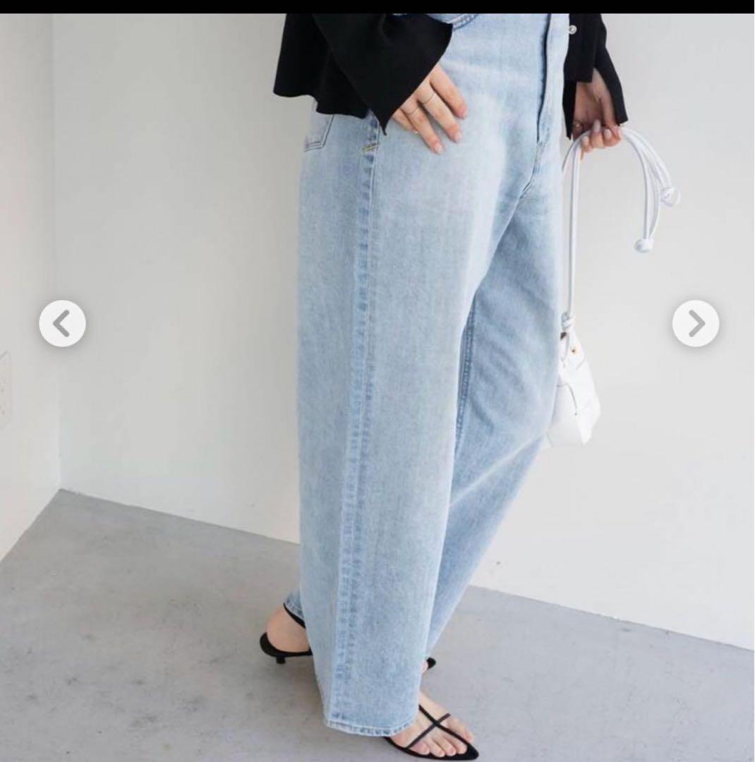 【極美品】 YANUK JOAN ジョーン ルーズストレート 24 ライトブルー