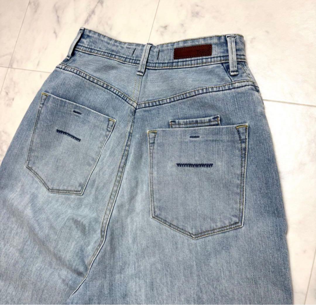 【極美品】 YANUK JOAN ジョーン ルーズストレート 24 ライトブルー