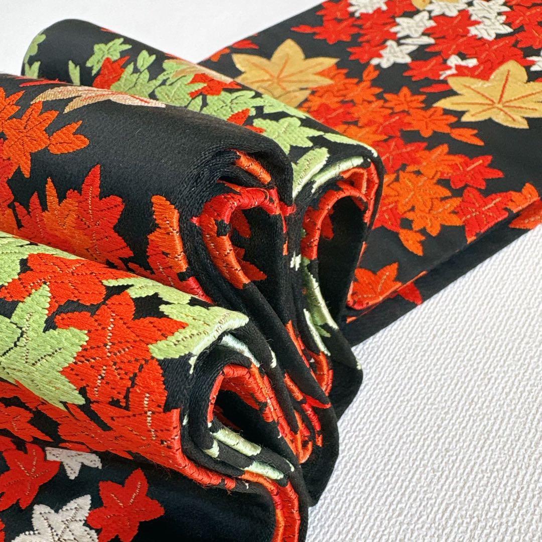 七五三　７歳　女の子　フルセット　オレンジ×白　市松　小物セット