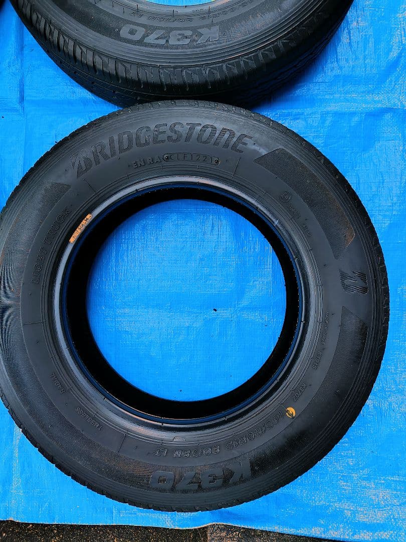 145/80R12・LT、ブリジストン・K370、4本、軽トラ用ノーマルタイヤ