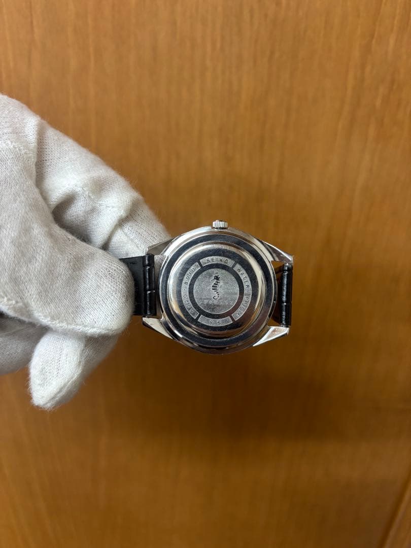 セイコースカイライナー　手巻き時計 シルバー　稼働品　タツノオトシゴ