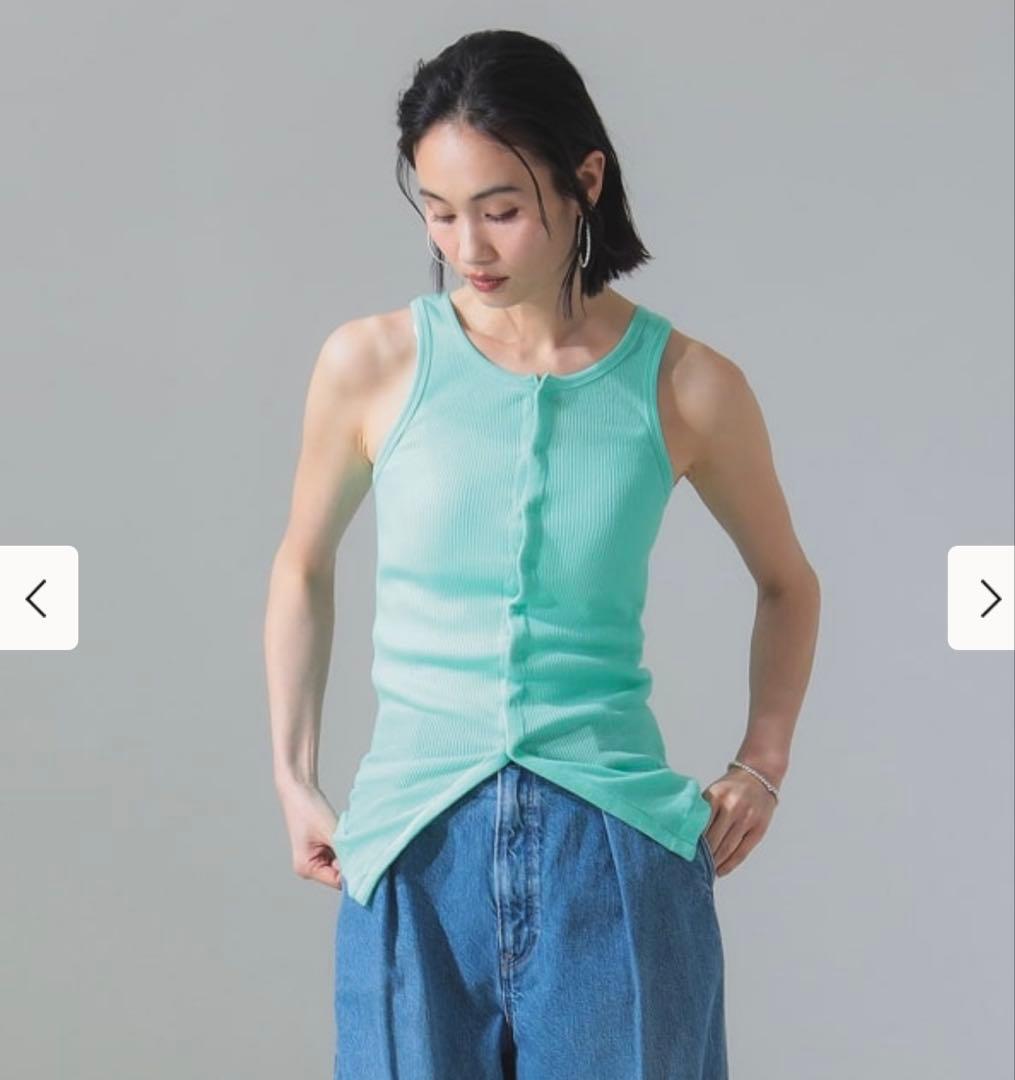 トップス AURALEE ORGANIC SOFT RIB TANK TOP