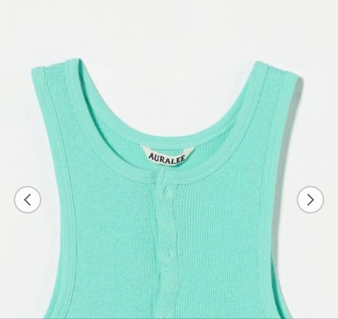 トップス AURALEE ORGANIC SOFT RIB TANK TOP