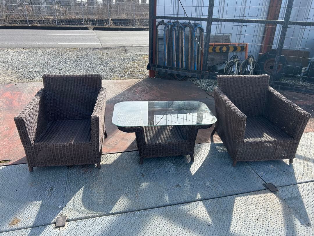 ガーデンテーブル3点セット 取引限定