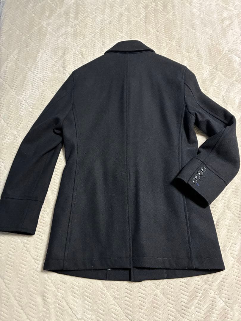 バーバリーブラックレーベル ステンカラーコート ネイビー　濃紺黒　M