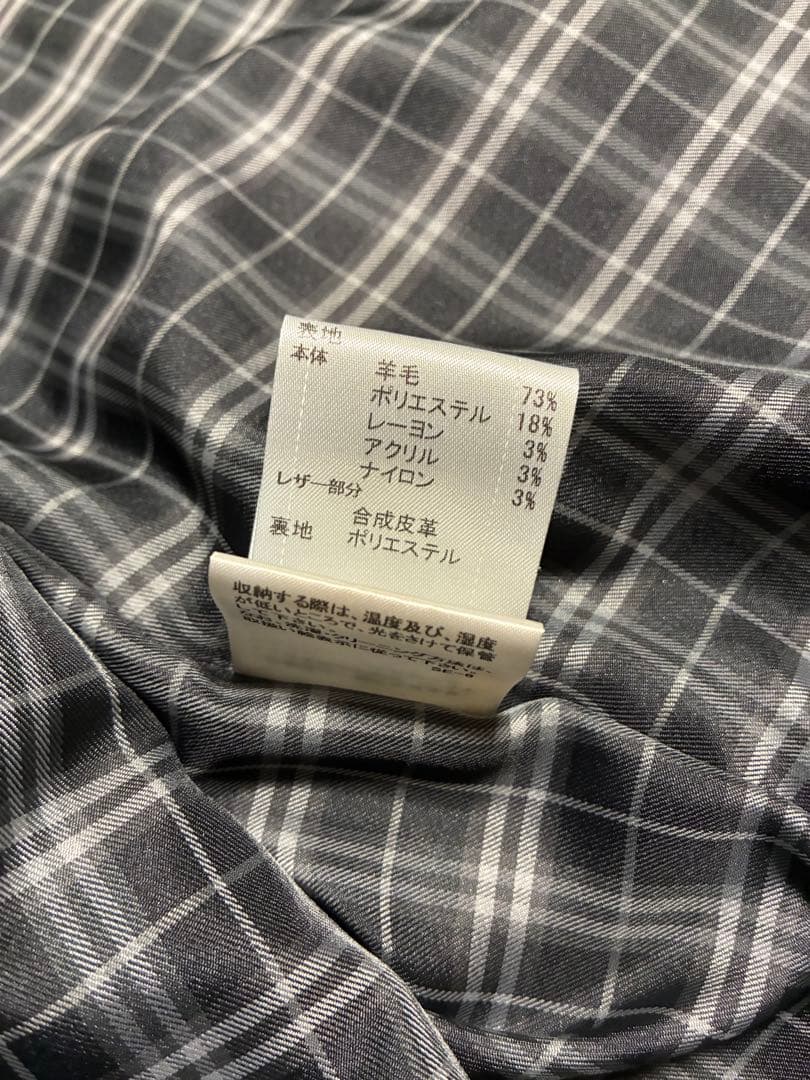 バーバリーブラックレーベル ステンカラーコート ネイビー　濃紺黒　M