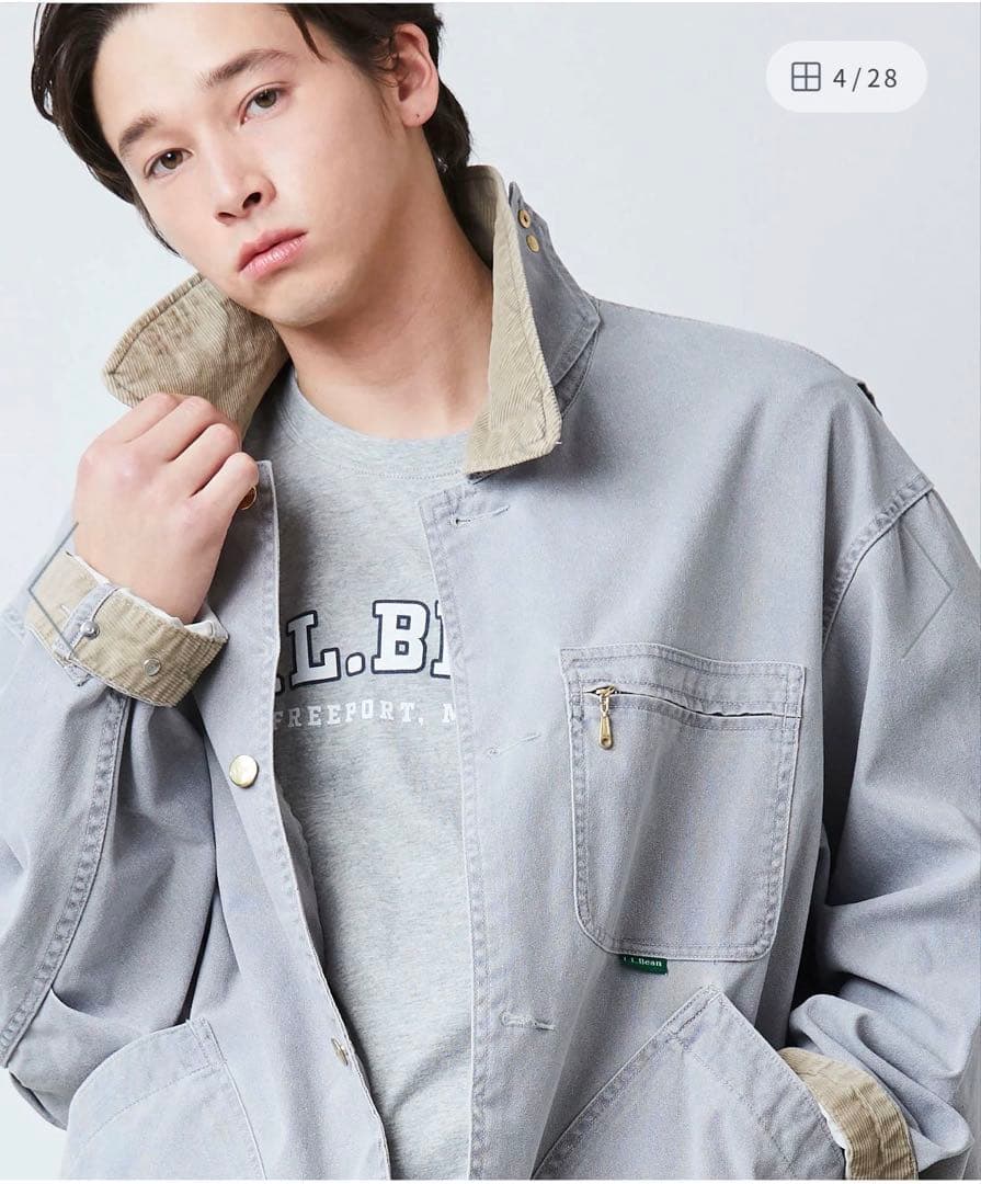 L.L.Bean グレー プロスペクト ハーバー フィールド コート L