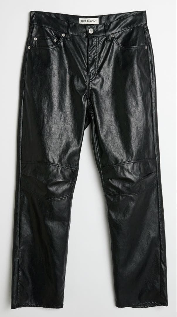 パンツ FORMAL MOTO CUT BLACK FAKE LEATHER 29