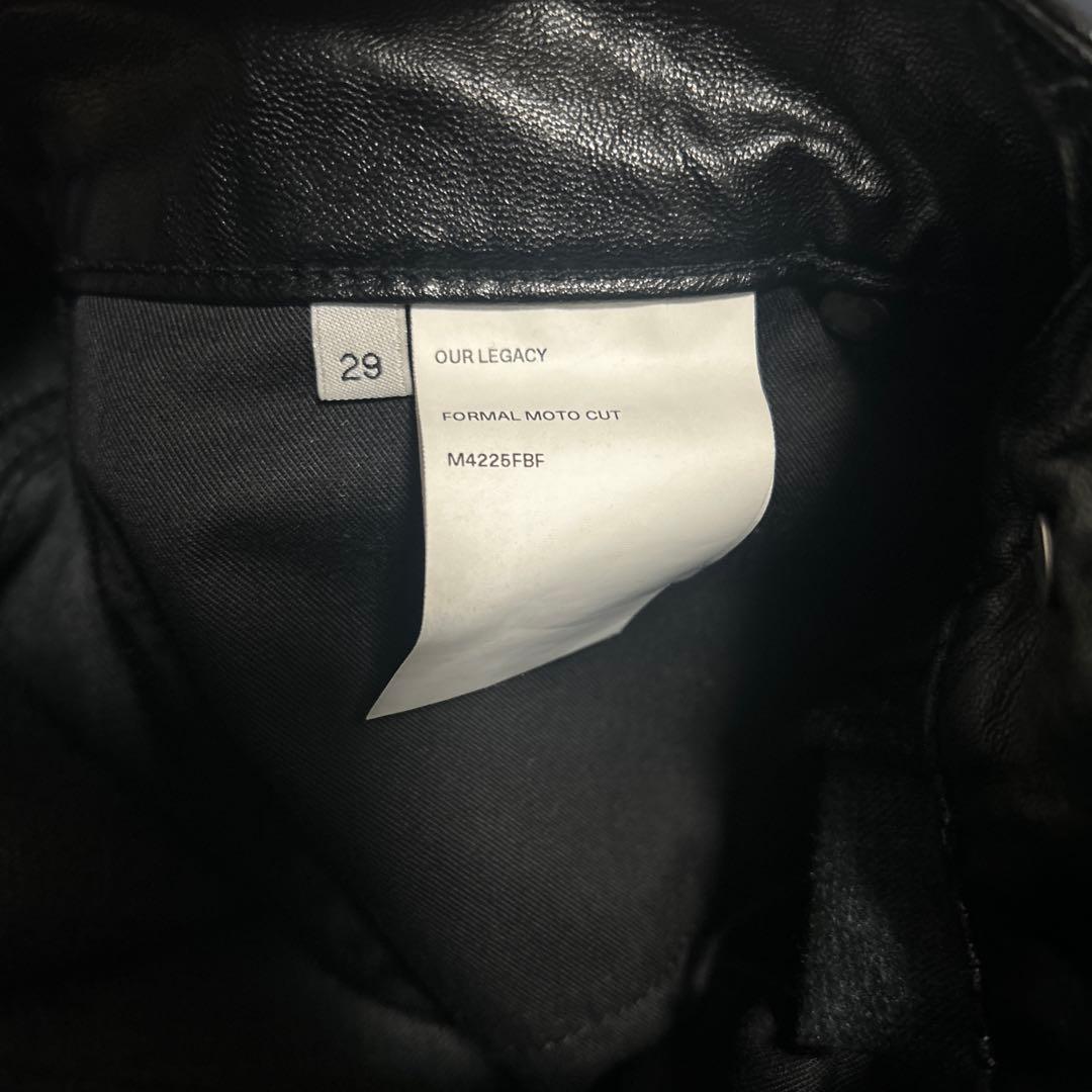 パンツ FORMAL MOTO CUT BLACK FAKE LEATHER 29