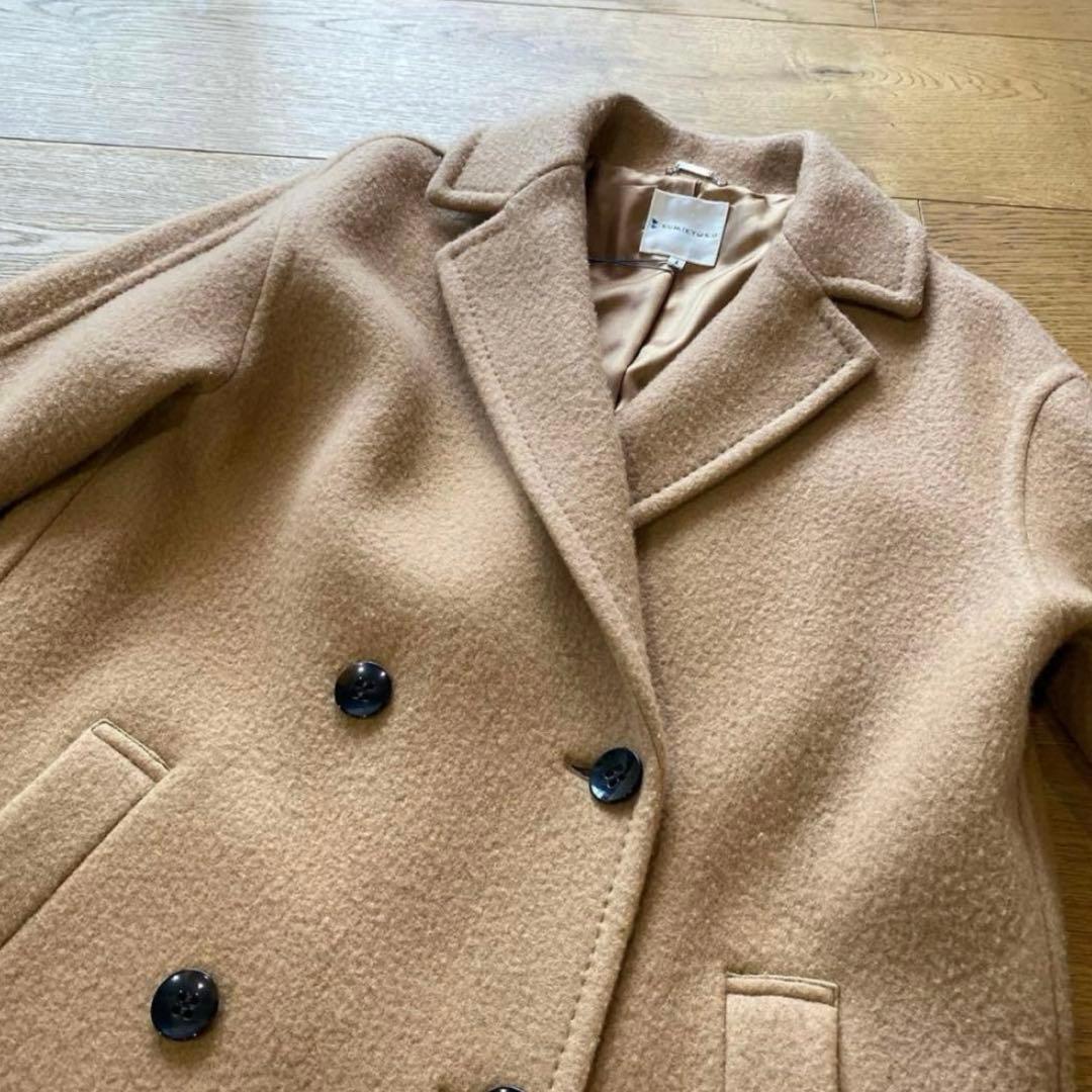 新品【Ｏｇｇｉ掲載】組曲　ロングコート　オーバーチェスター　サイズ2 ブラウン