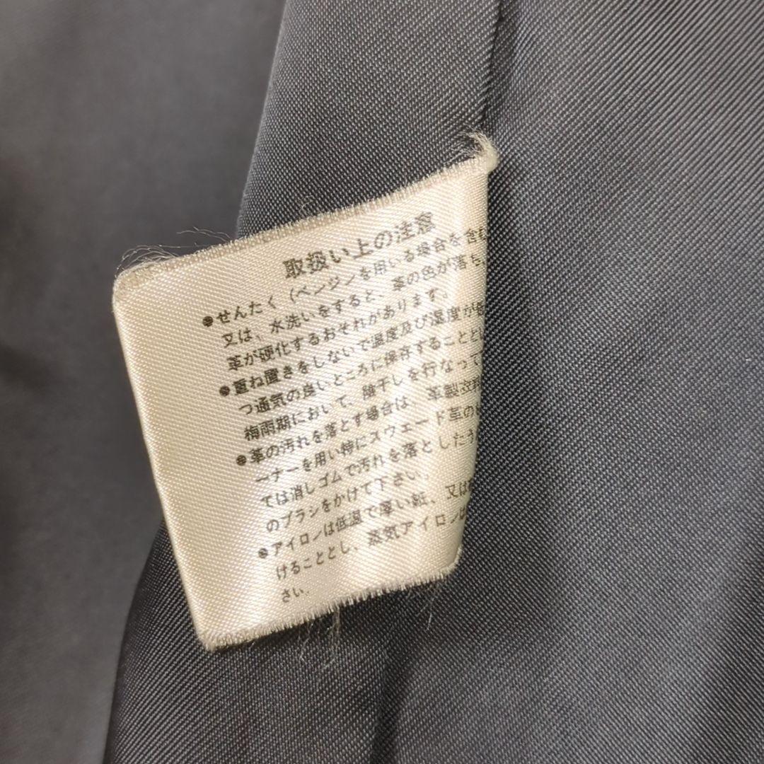 美品【大きいサイズ L相当】ラムレザー　トレンチコート　ロング　オールレザー