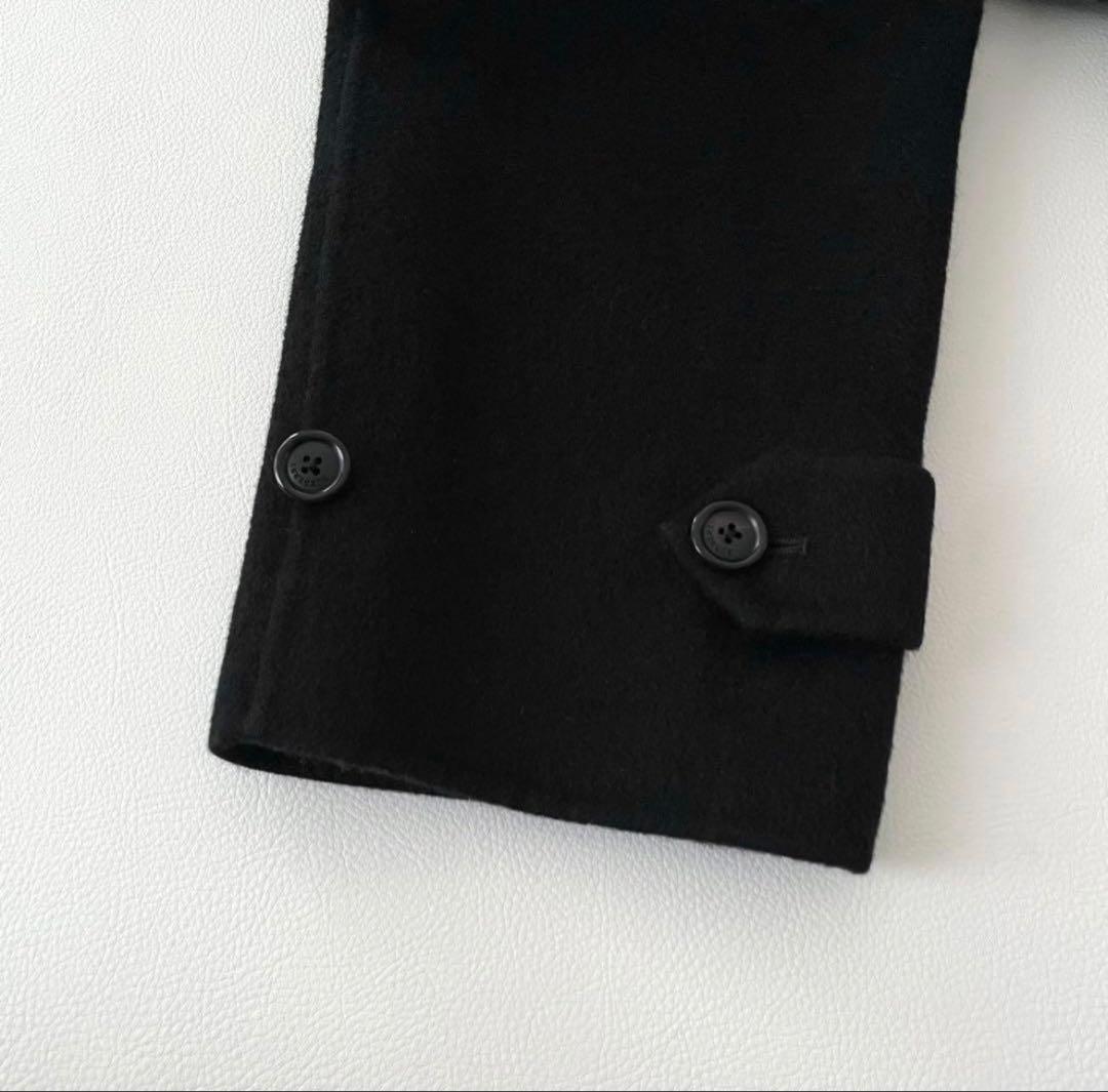 BURBERRY LONDON トレンチコート 黒 アンゴラ カシミヤ混羊革