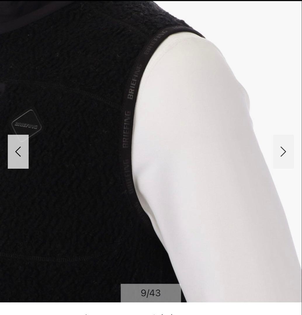 【美品】　ブリーフィングゴルフ　ウールボアベストブラック　2025年秋冬モデル
