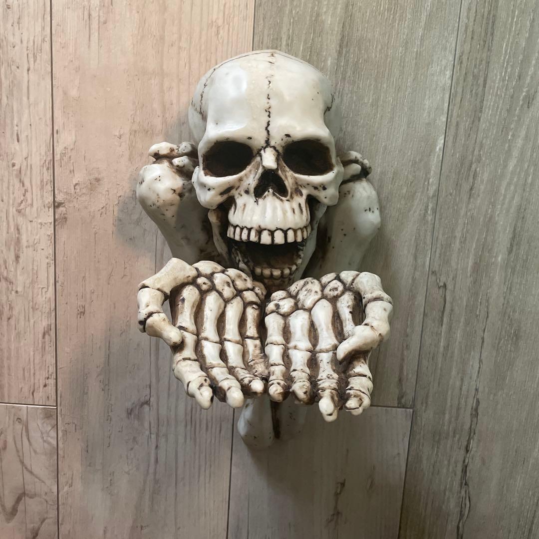 スカルデザイン ウォールフック　骸骨