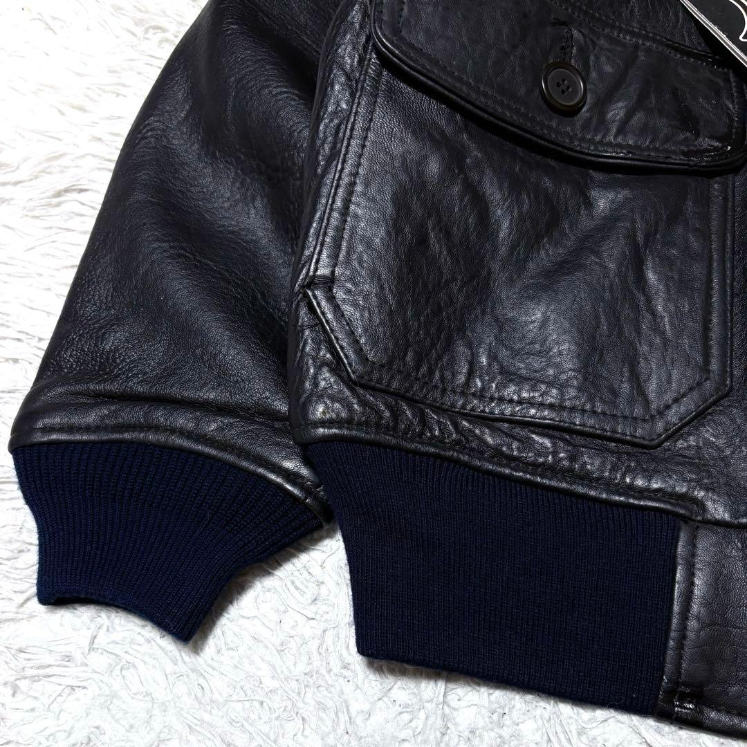 【新品未使用】AVILEX 7823 G1 ボア付きフライトジャケット ブラック