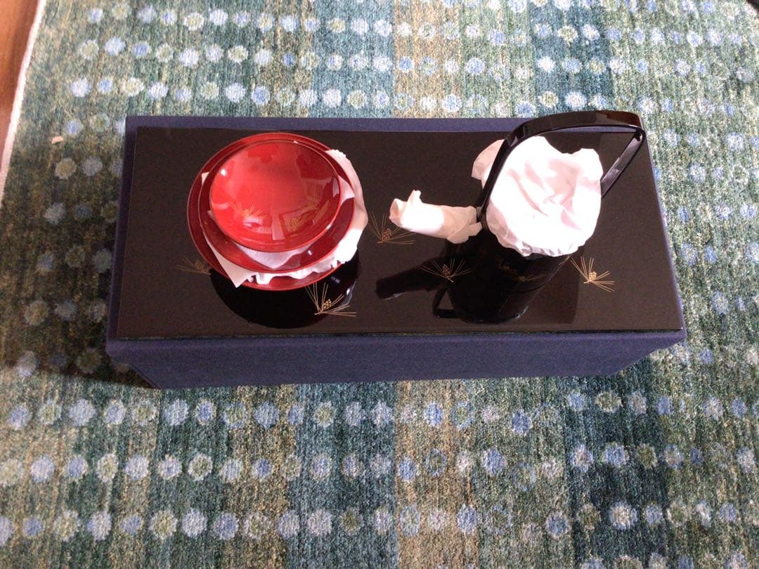 ⭕️⭕️【新品】高級 輪島塗中島忠平漆器店 屠蘇器沈金 錦松漆 お屠蘇⭕️⭕️