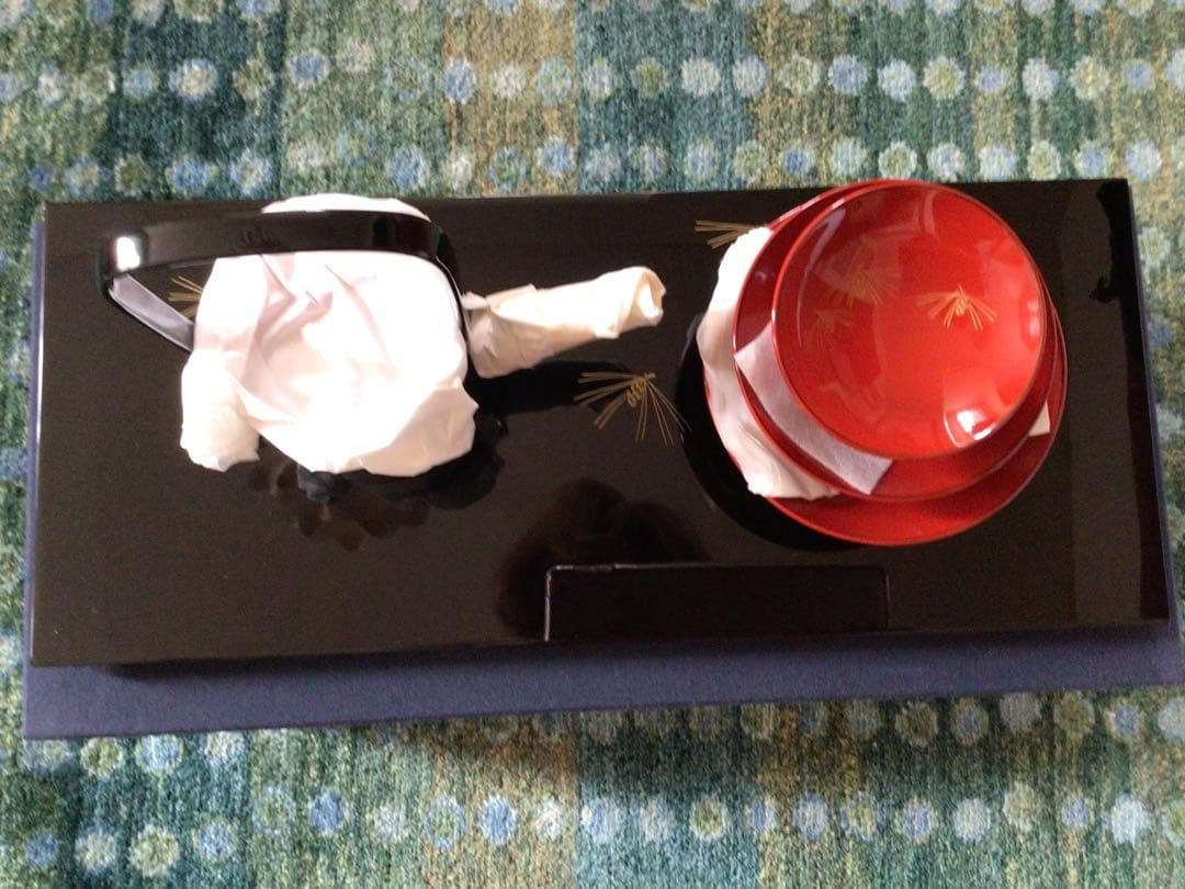 ⭕️⭕️【新品】高級 輪島塗中島忠平漆器店 屠蘇器沈金 錦松漆 お屠蘇⭕️⭕️