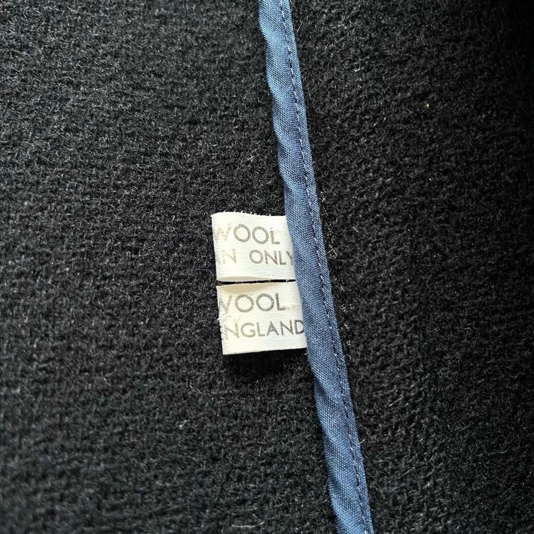 オールドイングランド ヘリンボーン　ロング ダッフルコート　ネイビー　8