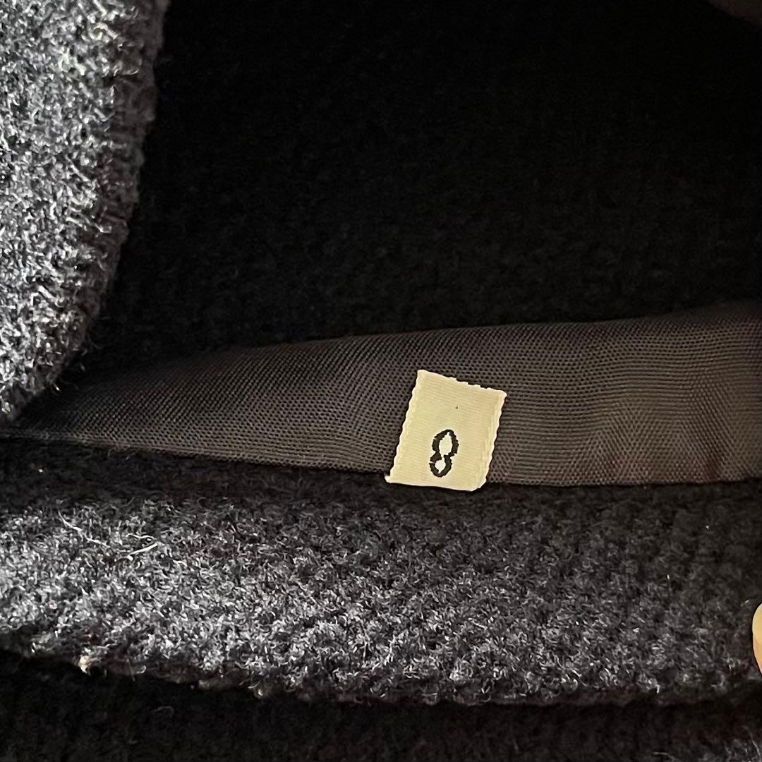 オールドイングランド ヘリンボーン　ロング ダッフルコート　ネイビー　8