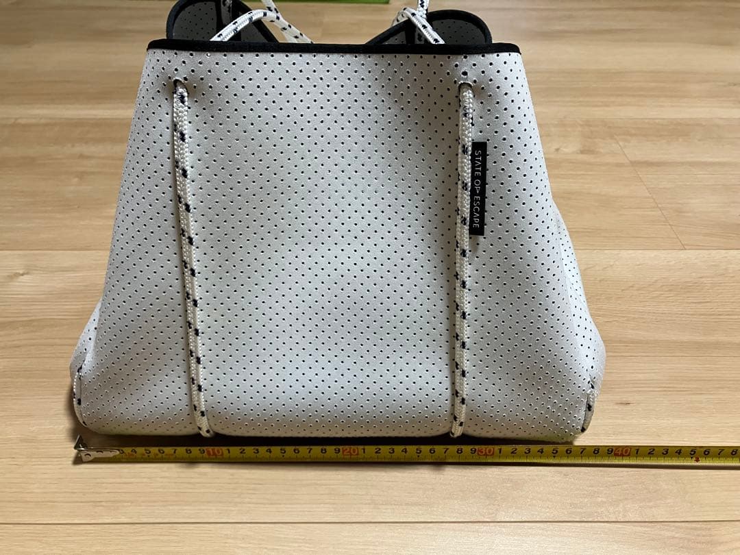 STATE OF ESCAPE ホワイトトートバッグ ポーチ付き