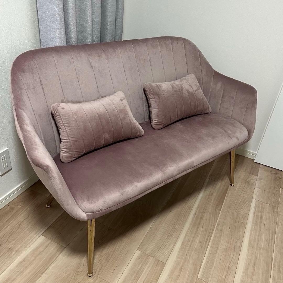 ASHEL jelly スモーキーピンク ソファ