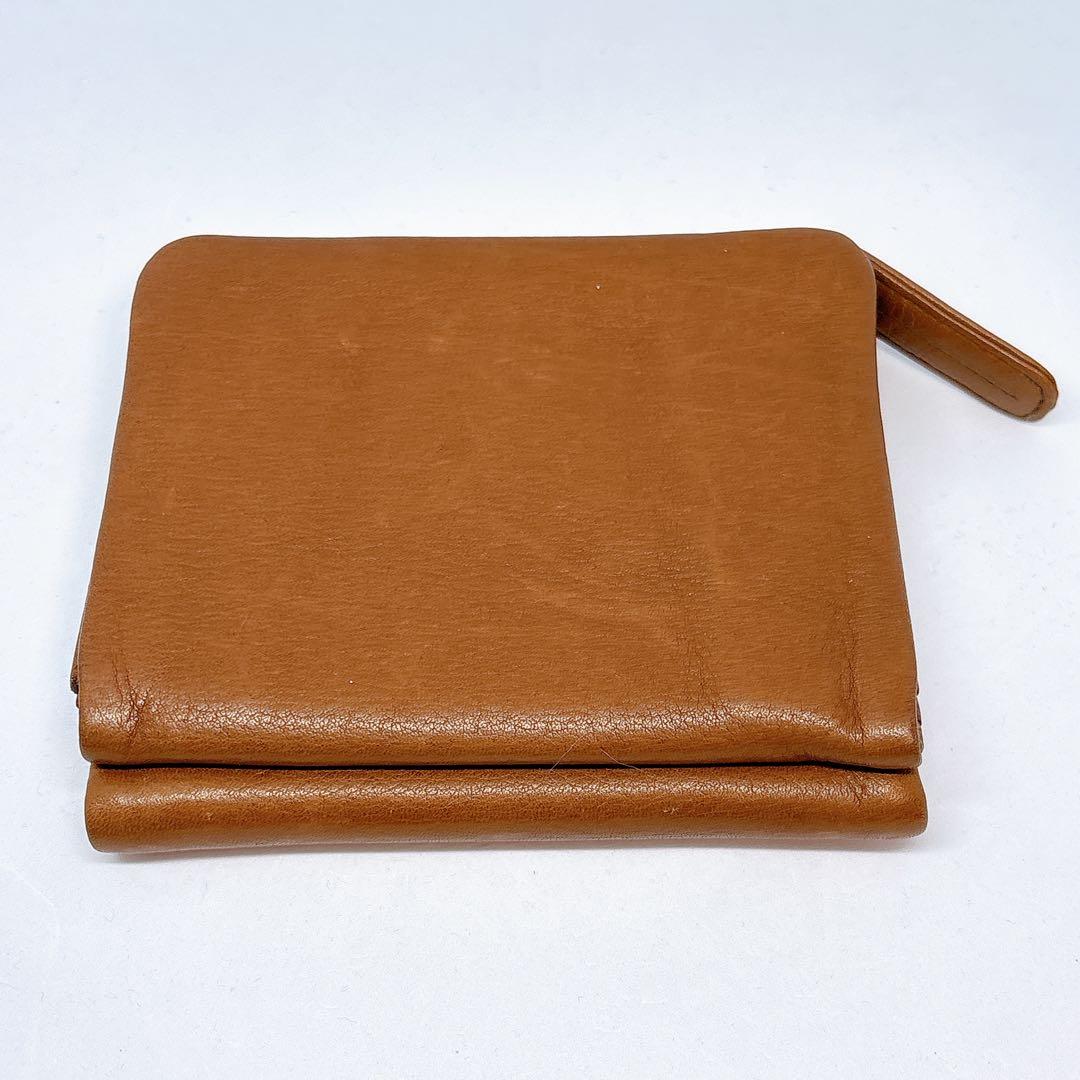 genten ゲンテン レザー 2つ折り コンパクト 財布 ブラウン