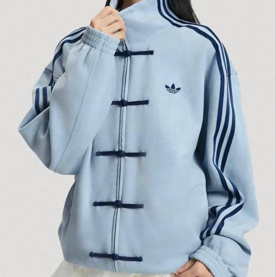 M adidas originalsトラックジャケット　アディダス　水色