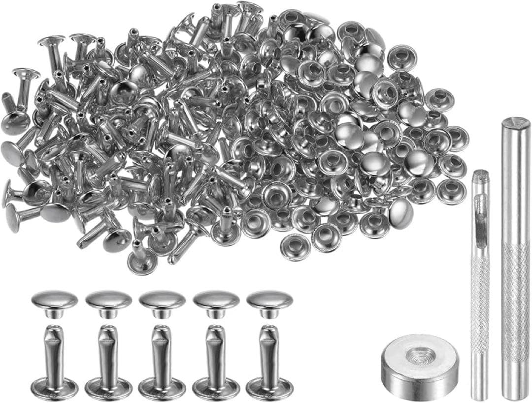 金属スナップボタン 200個セットレザーリベット12 x 8mm レザークラフト