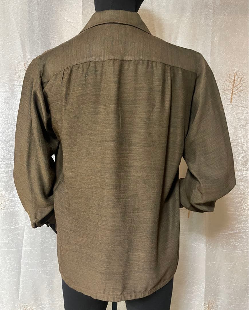 50's PILGRIM レーヨンシャツ　ブラウン