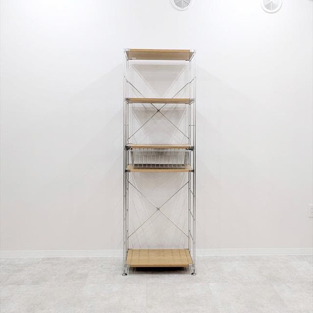 無印良品ステンレスオーク材ユニットシェルフ