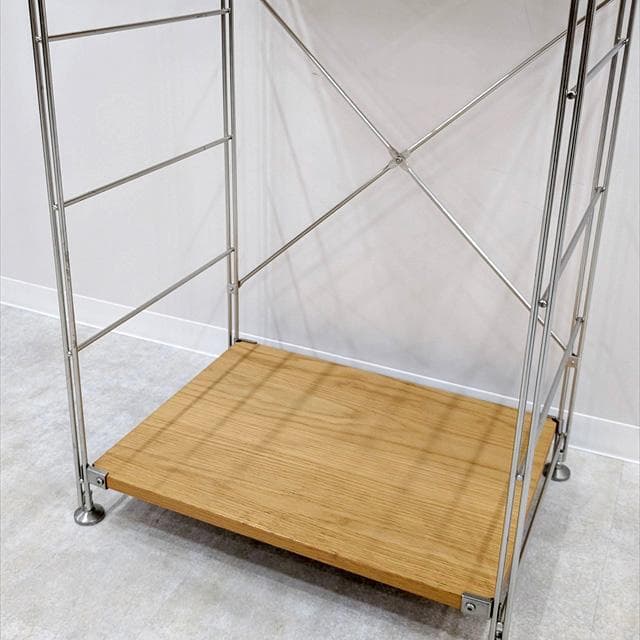 無印良品ステンレスオーク材ユニットシェルフ