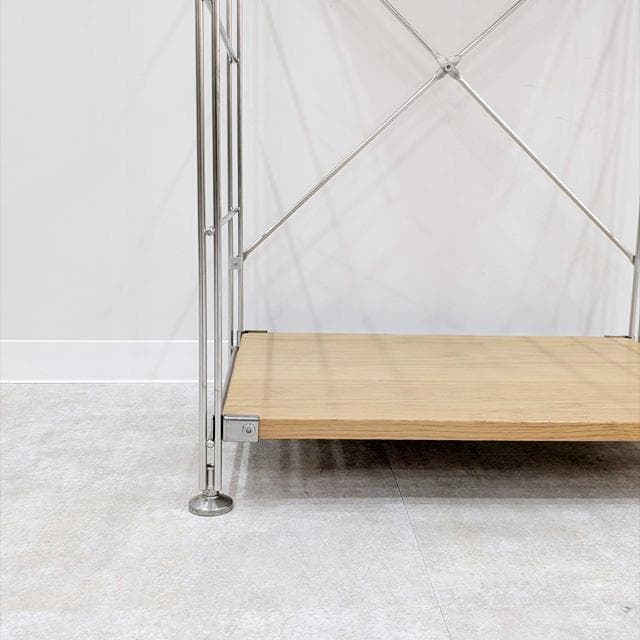 無印良品ステンレスオーク材ユニットシェルフ