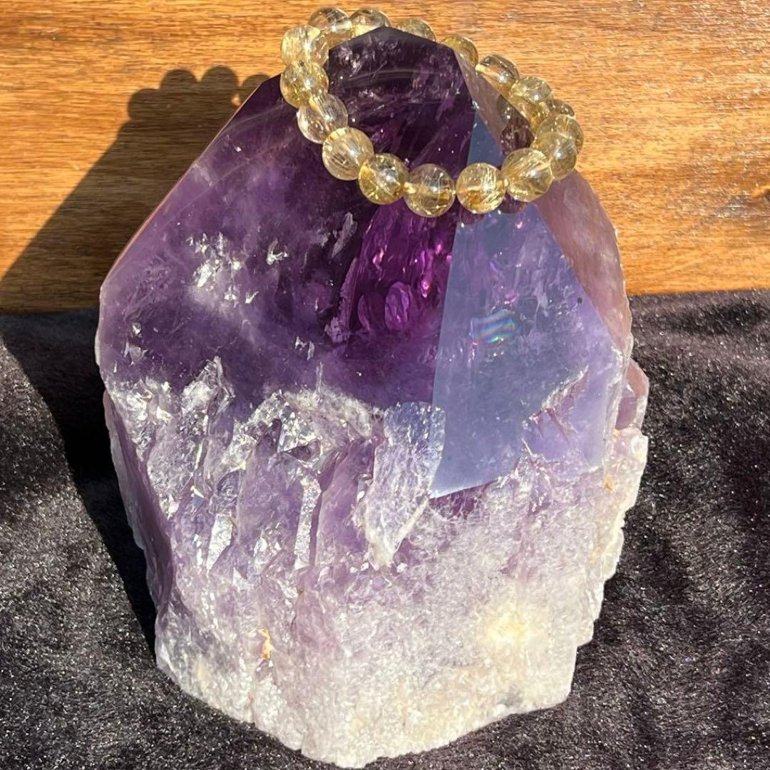 ✮超希少 超極大サイズ✮極上の逸品✮ボリビア産 アメジスト 六角柱 天然石 原石