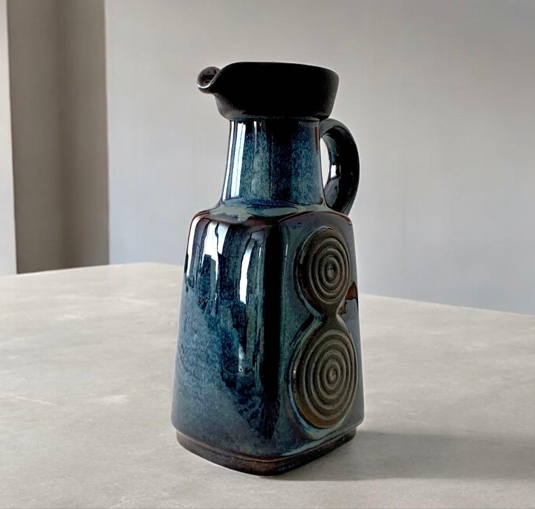 北欧ビンテージ・スーホルム / Søholm・高さ18cm・青いピッチャー