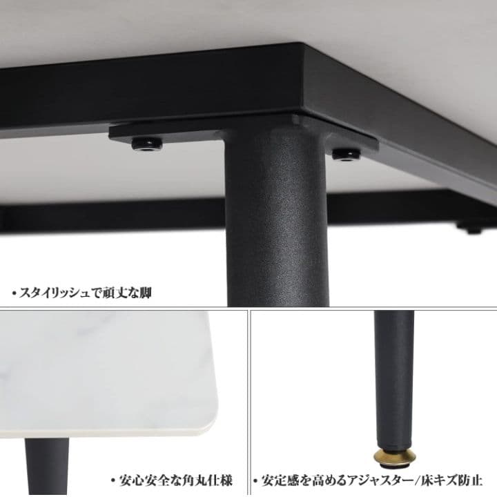 ダイニングテーブル 2人 大理石 白 おしゃれ カフェテーブル 80x80