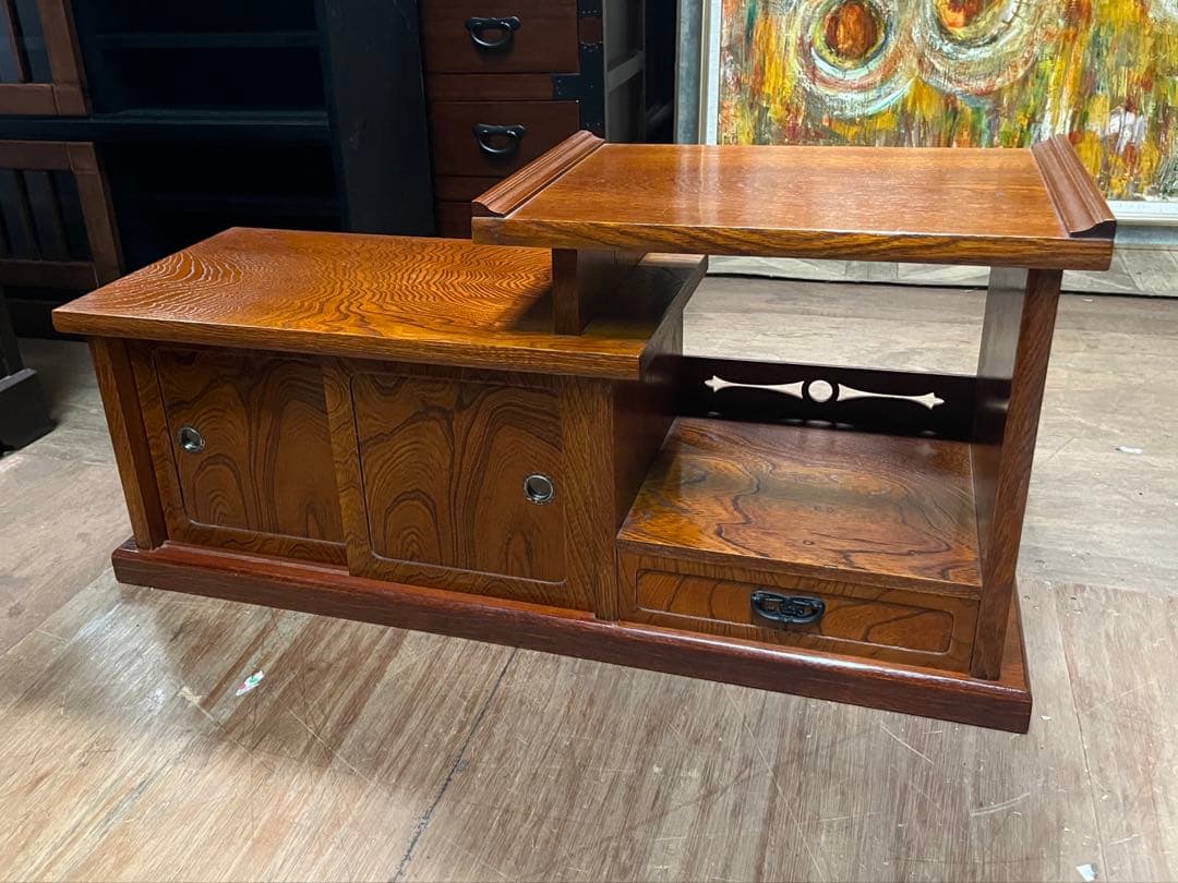 違い棚 昭和レトロ 当時物 インテリア 飾り棚 置床 置き床