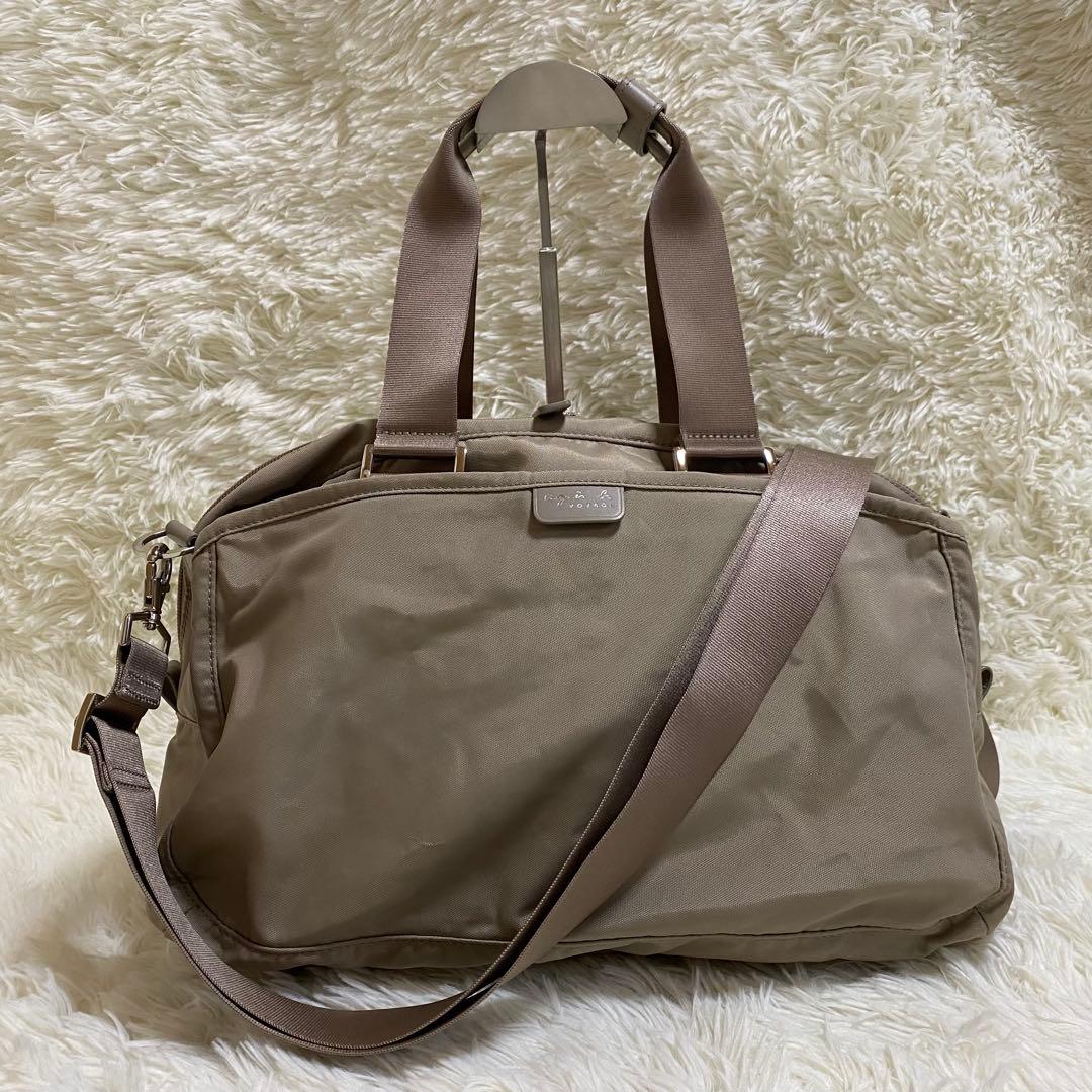 【美品】 agnes b. 2way ボストンバッグ ショルダーストラップ 付き