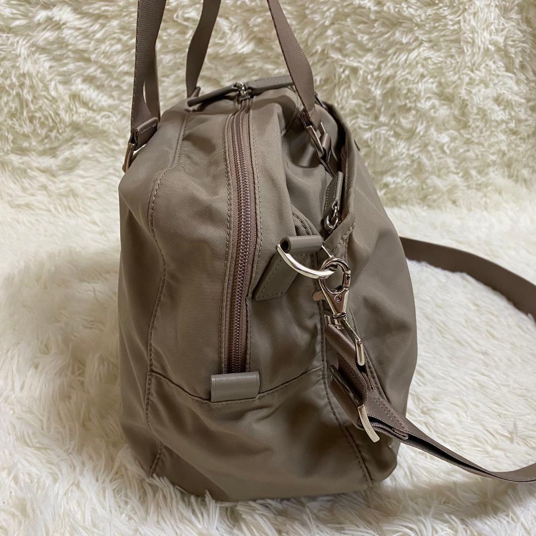 【美品】 agnes b. 2way ボストンバッグ ショルダーストラップ 付き