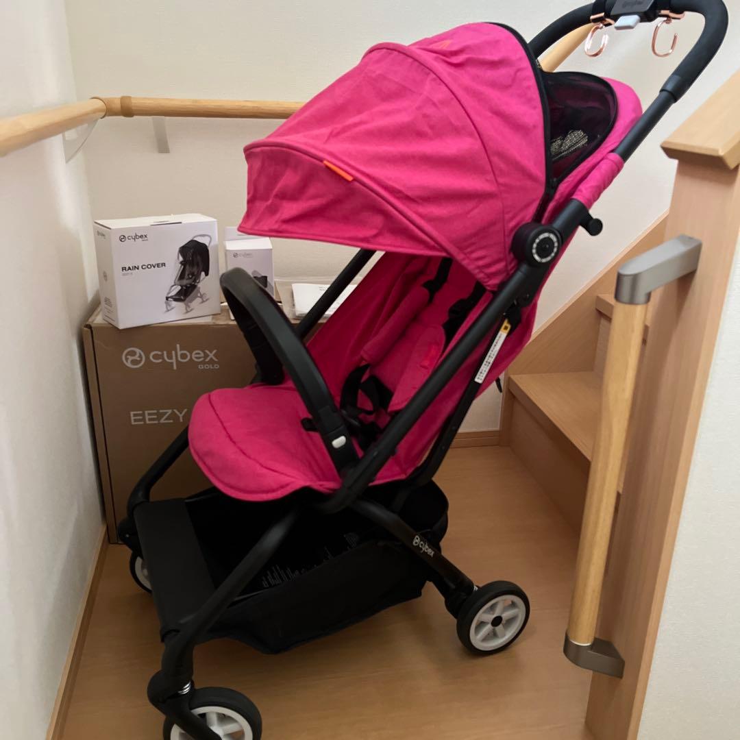 美品　cybex EEZY S パッションピンク ベビーカー　5点セット