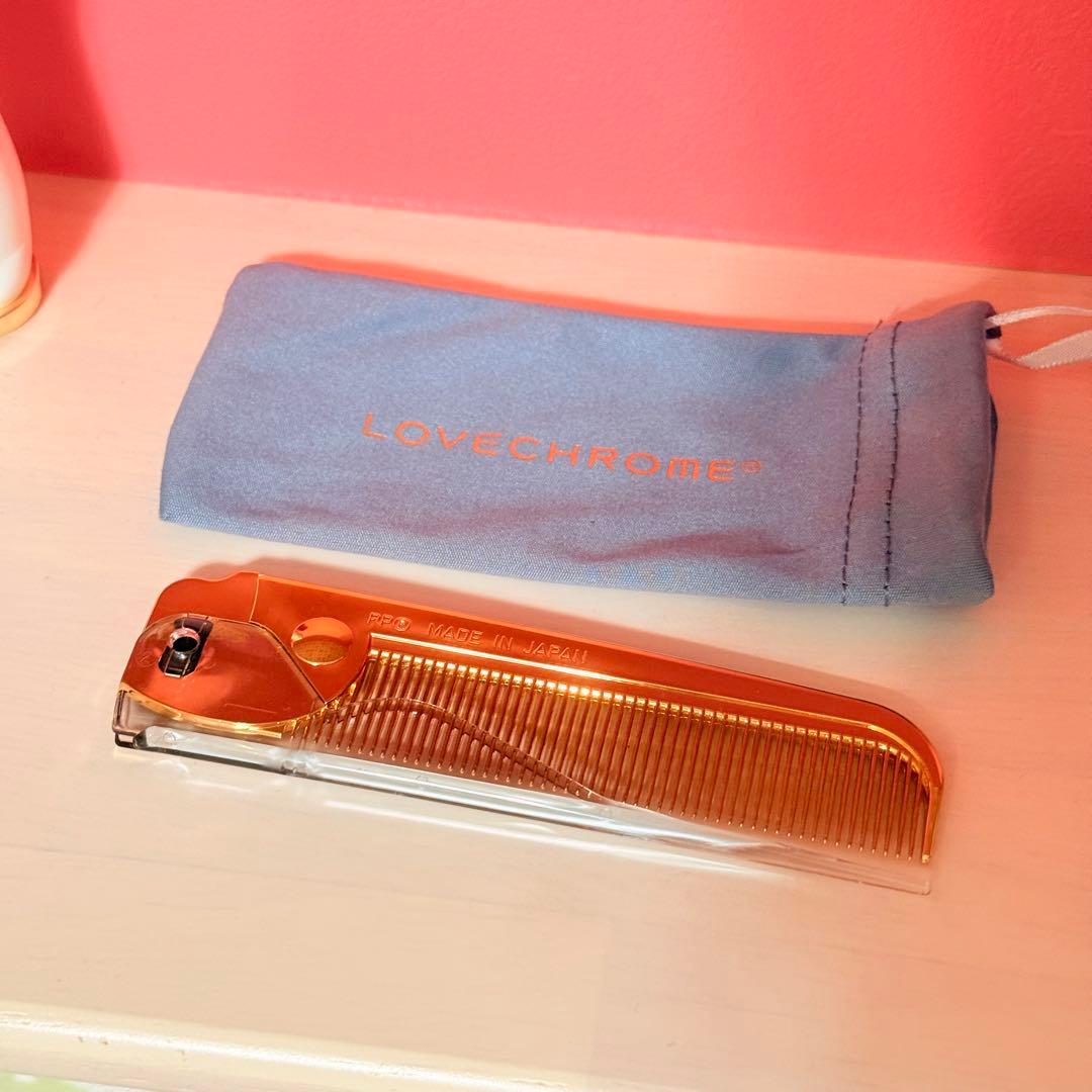 新品未使用 ラブクロム K24GPバングスコーム ゴールド 折りたたみコーム