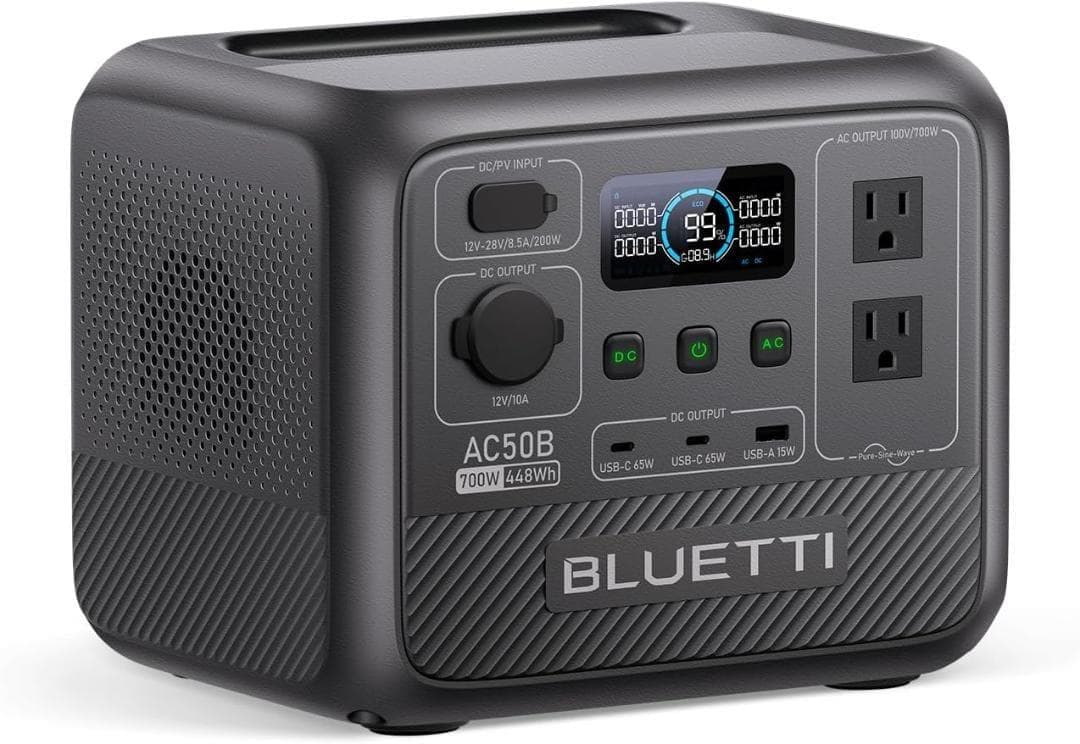 BLUETTI ポータブル電源 AC50B 448Wh/700W 急速充電