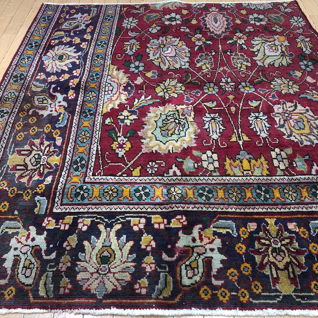 ペルシャ絨毯 ペルシャヴィンテージラグ 171x146 手織り オールド