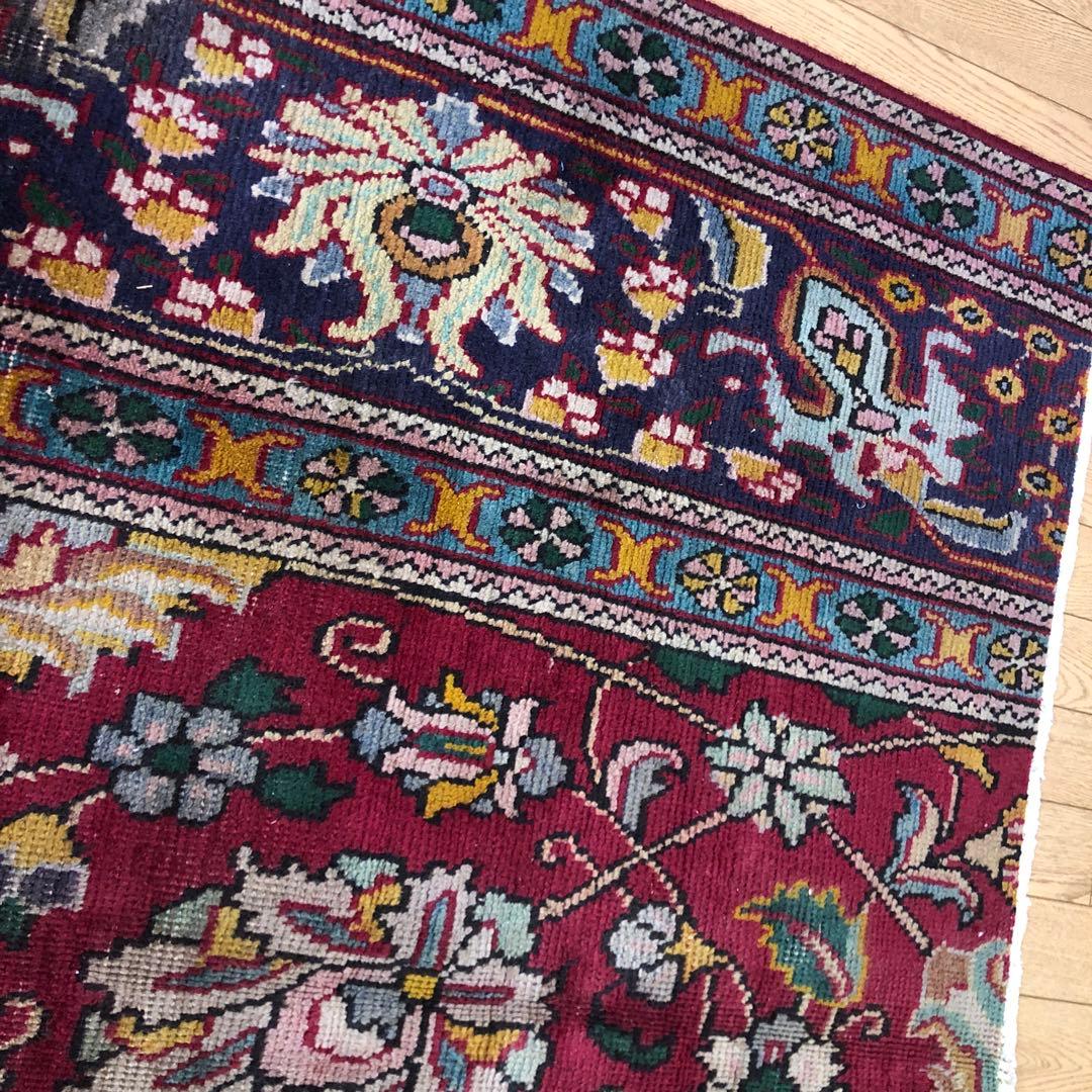 ペルシャ絨毯 ペルシャヴィンテージラグ 171x146 手織り オールド