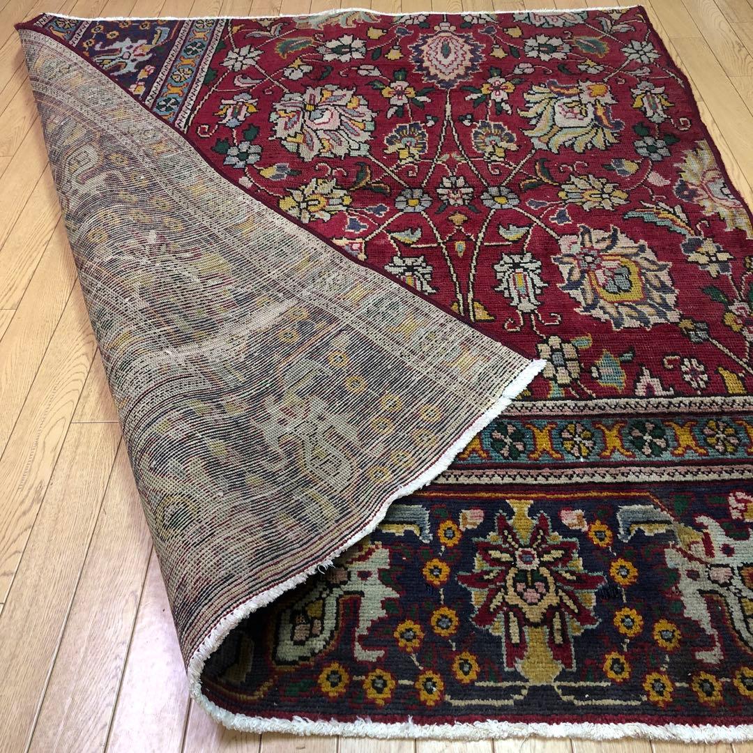 ペルシャ絨毯 ペルシャヴィンテージラグ 171x146 手織り オールド