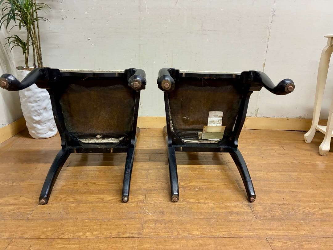 管406☆センチュリーファニチャー☆クイーンアンスタイル☆ダイニングチェアー2脚