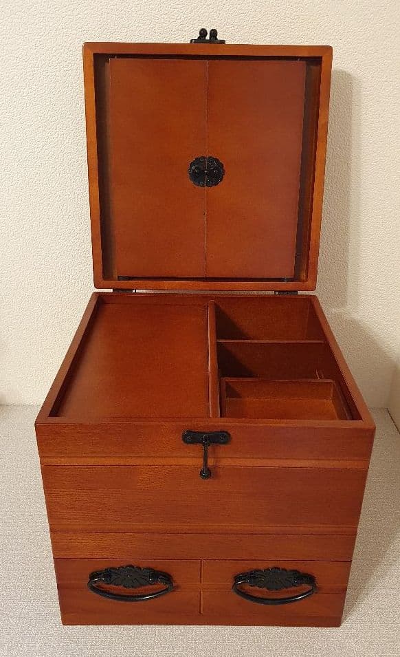 レトロ卓上ドレッサー/メイクボックス